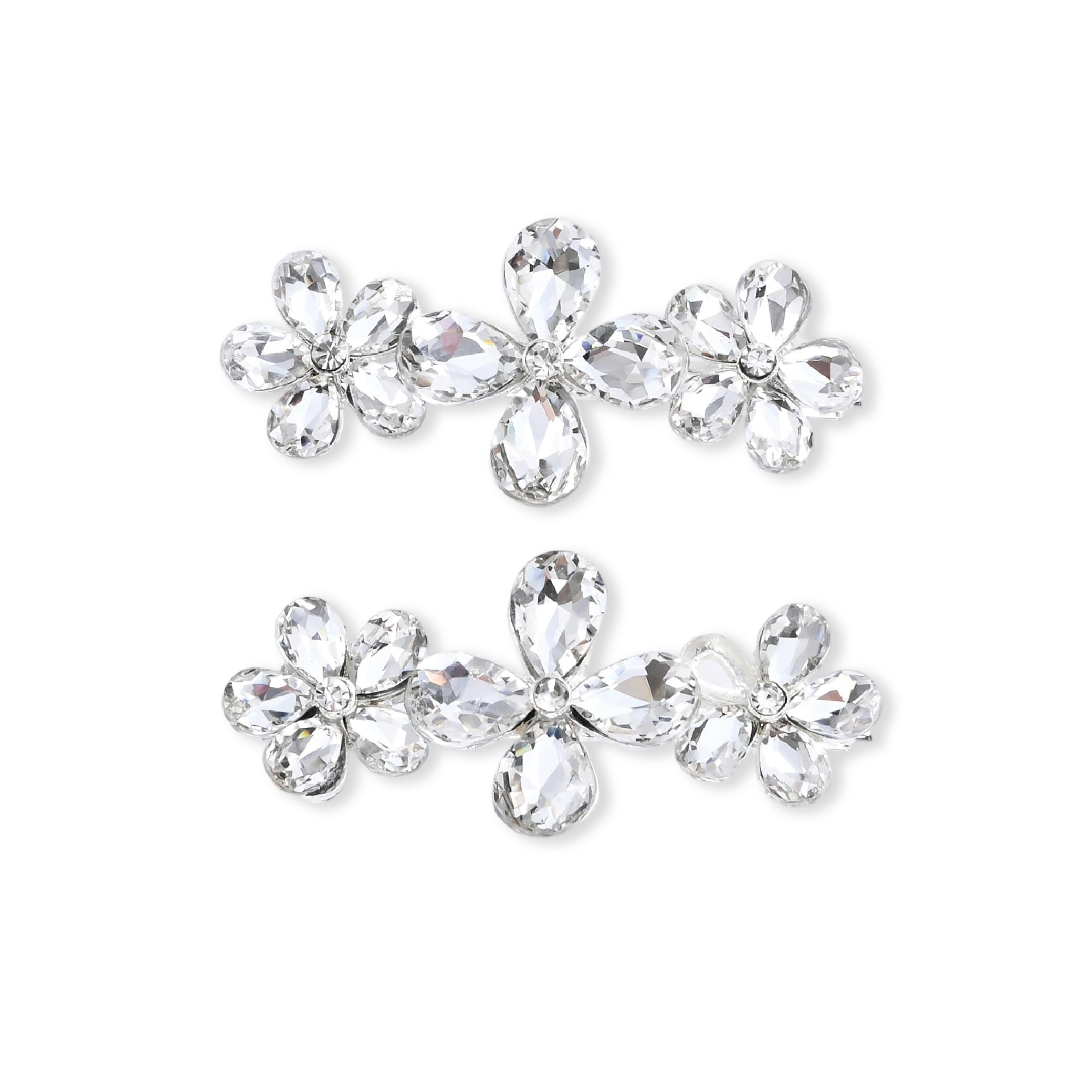 Crystal Bloom Hair Pin Trio