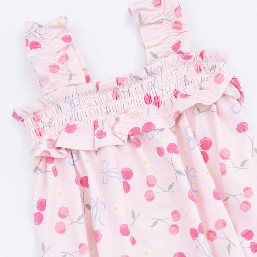 Sweet Bow Cherries - Ruffly Strap Bubble