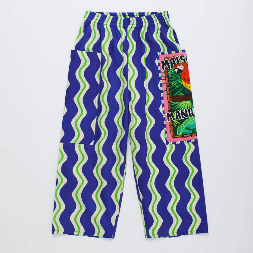LOROS WAVY PANTS NAVY BLUE