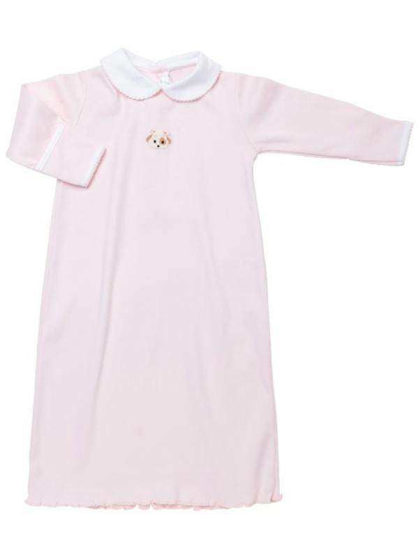 Spotted Girl Puppy Day Gown | Lt Pink