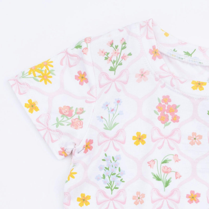 Spring Blooms Bow Trellis - Loungewear Short Set