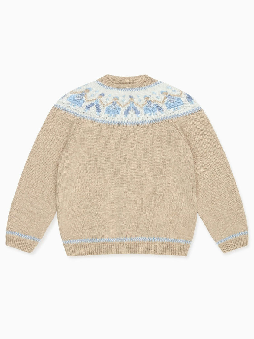 Oatmeal Aubrey Cotton Baby Cardigan