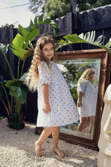 Rose Dot 3/4 Sleeve Dress