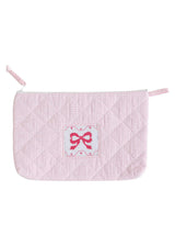 Quilted Luggage - Pink Bow