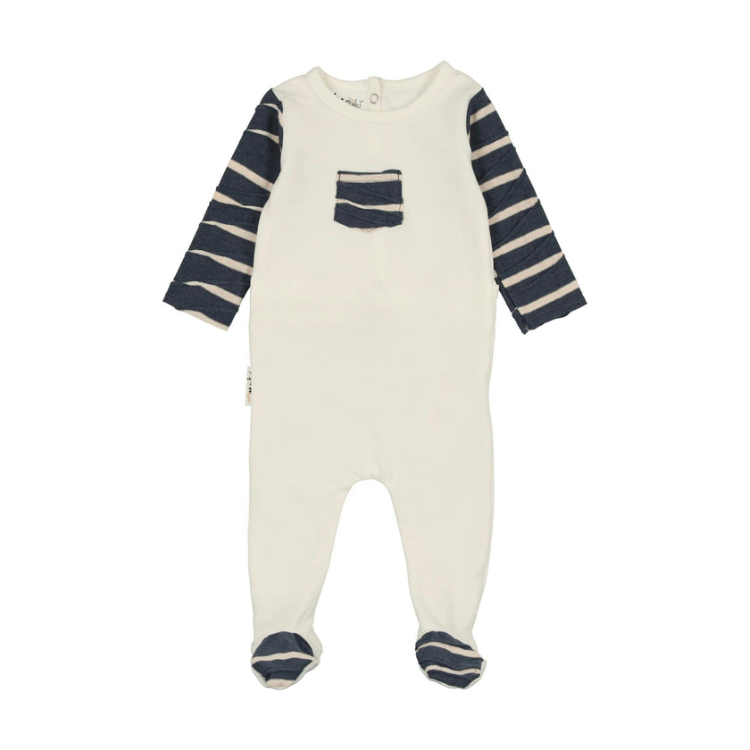 Textured Stripe Footie