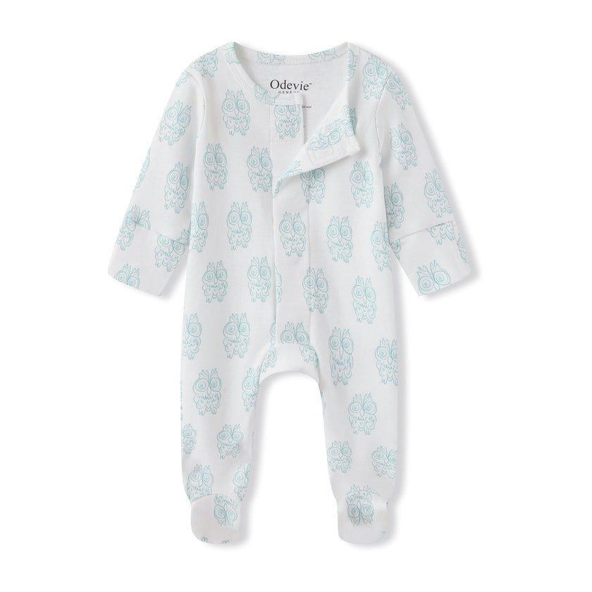 Footie Pajama Sleepsuit - Petite Chouette Green