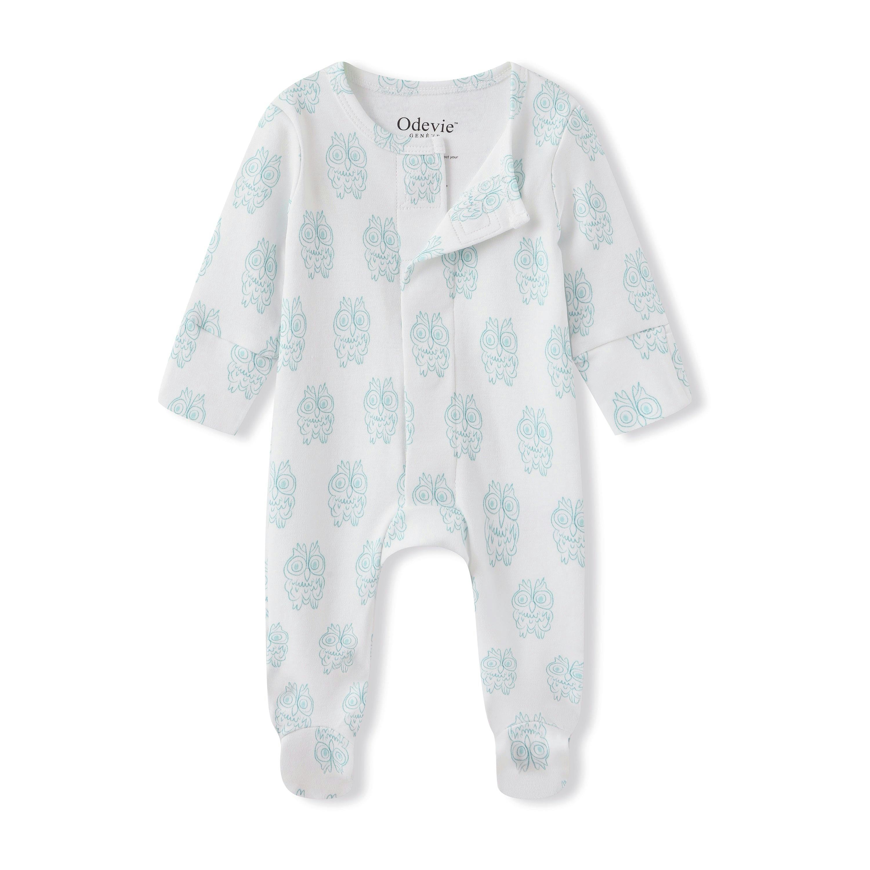 Footie Pajama Sleepsuit - Petite Chouette Green