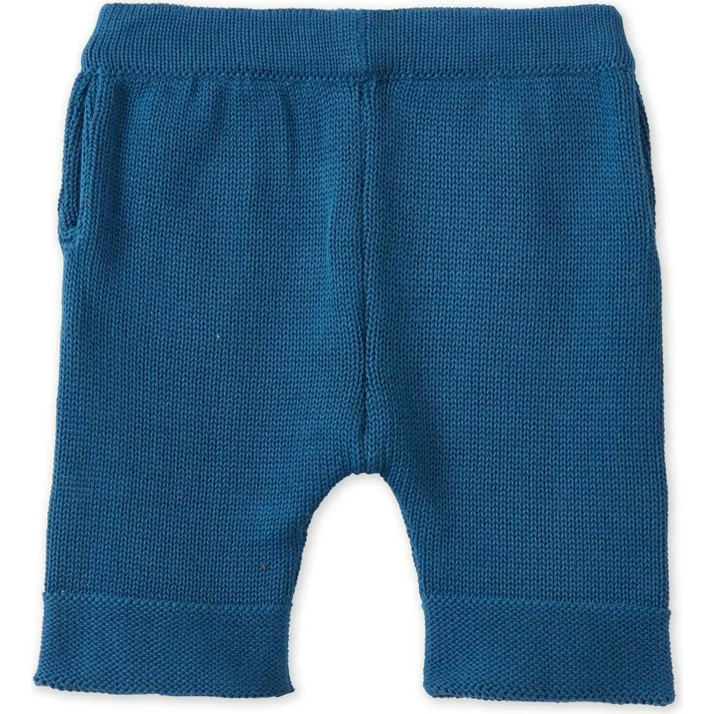 Organic Cotton Nordic Knit Shorts, Fjord Blue