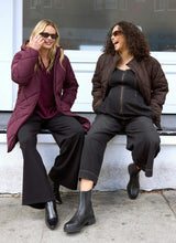 Expandable Side Zipper Maternity Puffer Jacket