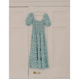 Nicky Hilton x La Coqueta Blue Bow Floral London Women Long Dress