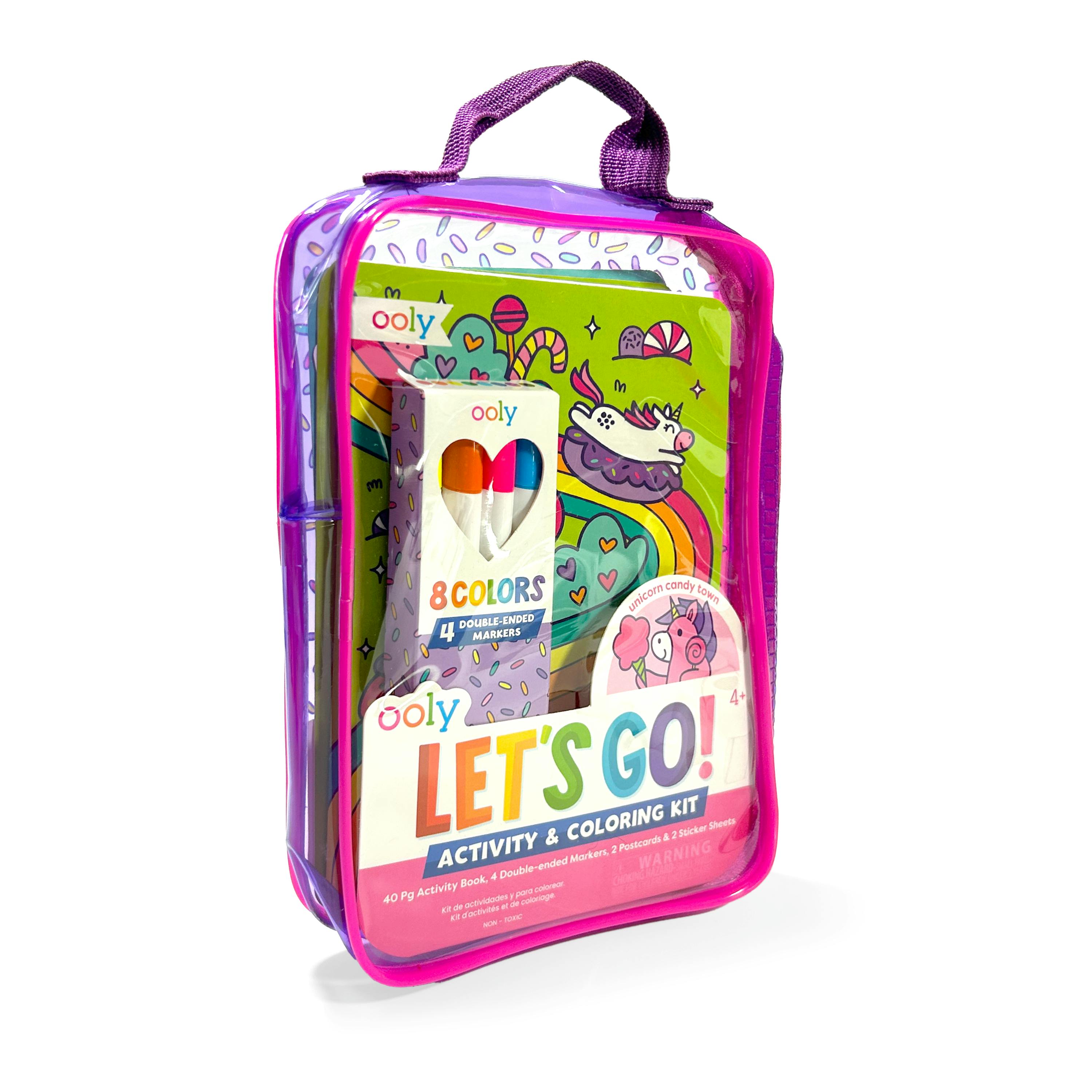Let's Go! Activity & Coloring Kit - Unicorn Candy Town