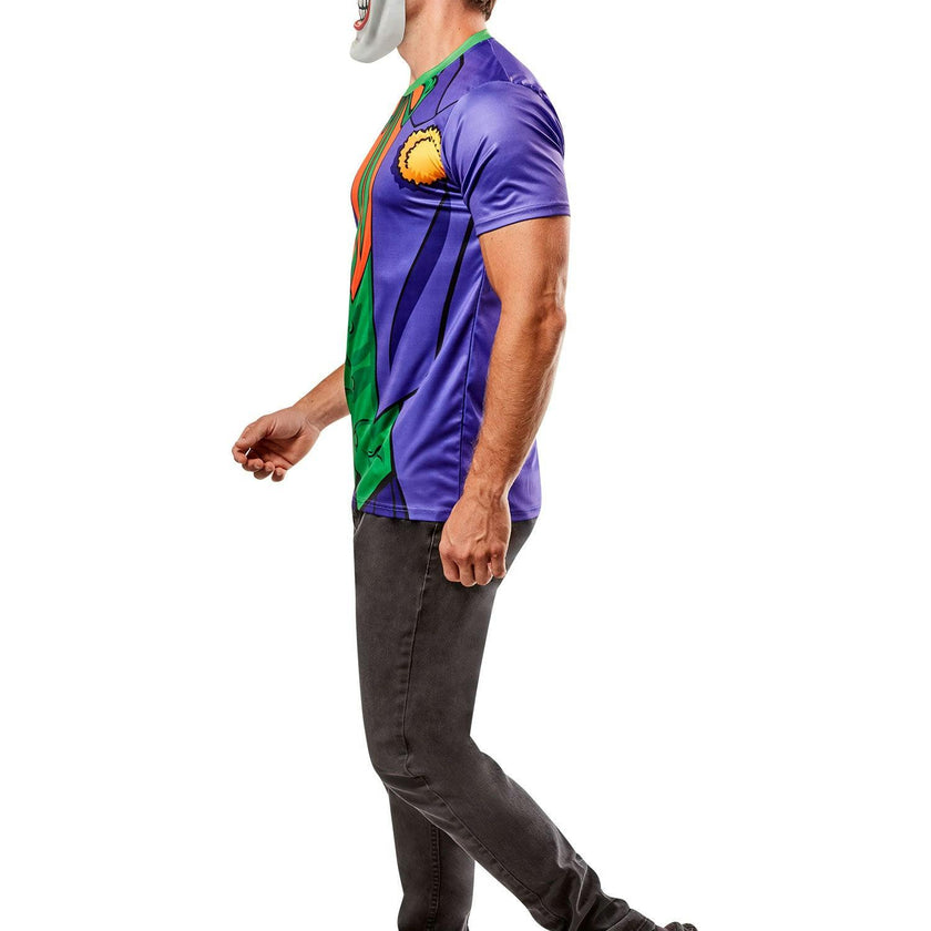 Men's DC Comics Ben Cooper The Joker T-Shirt and Half Mask