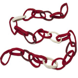 Hand Felted Wool Christmas Garland and Bunting - Loop Chain Red - 6' Arcadia Home