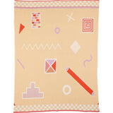 Shapes Cotton Knit Throw Blanket