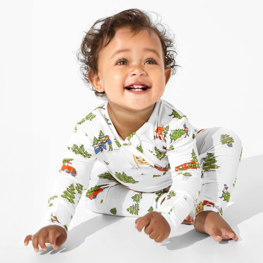 Christmas Tree Farm Bamboo Convertible Footie