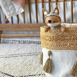 Cotton & Jute Boho Storage Bin