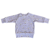 Girls Raglan Sweatshirt in Slate Daisy