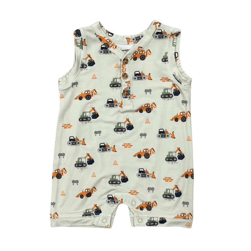 Baby Boy Sleeveless Romper in Fish