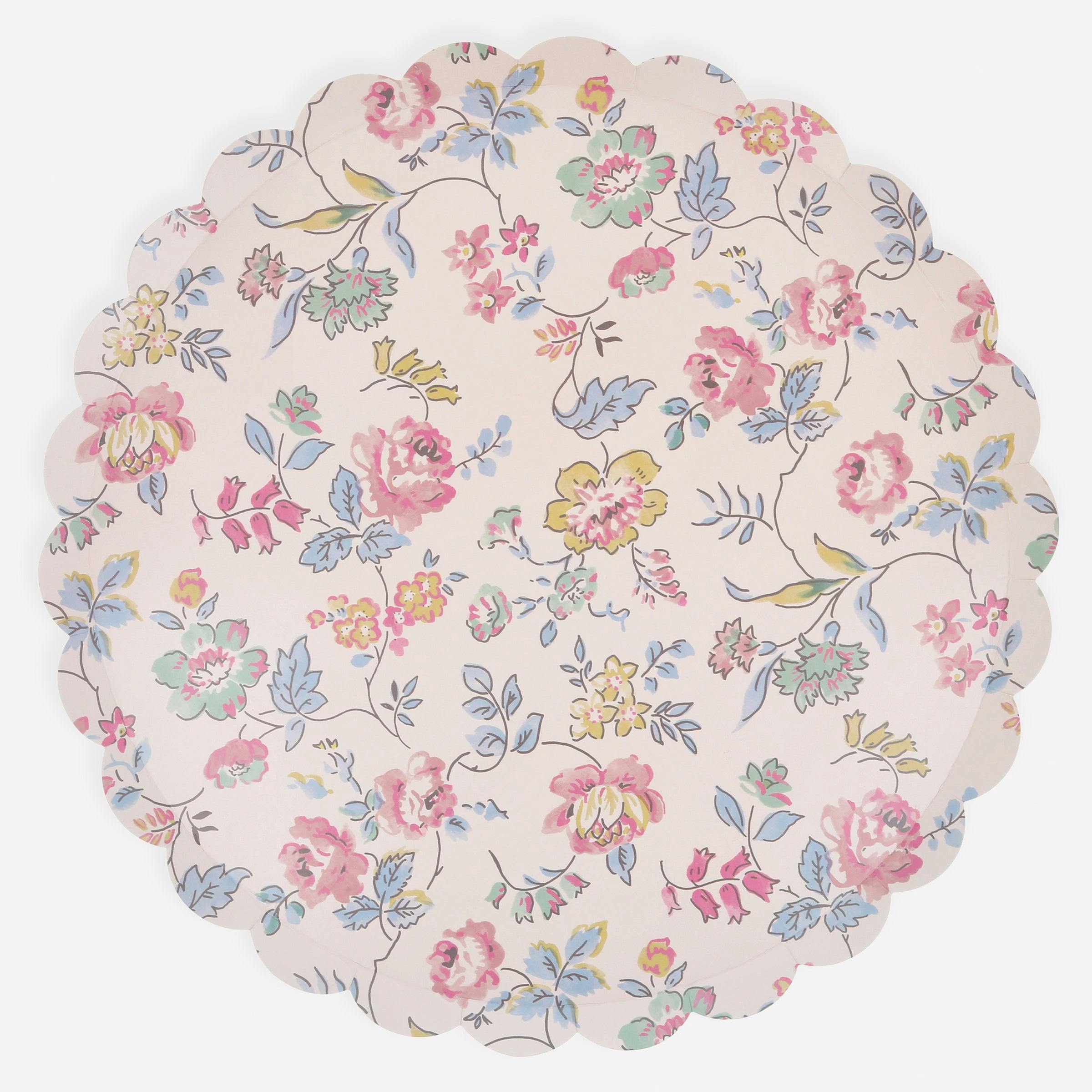 Pink Chintz Dinner Plates