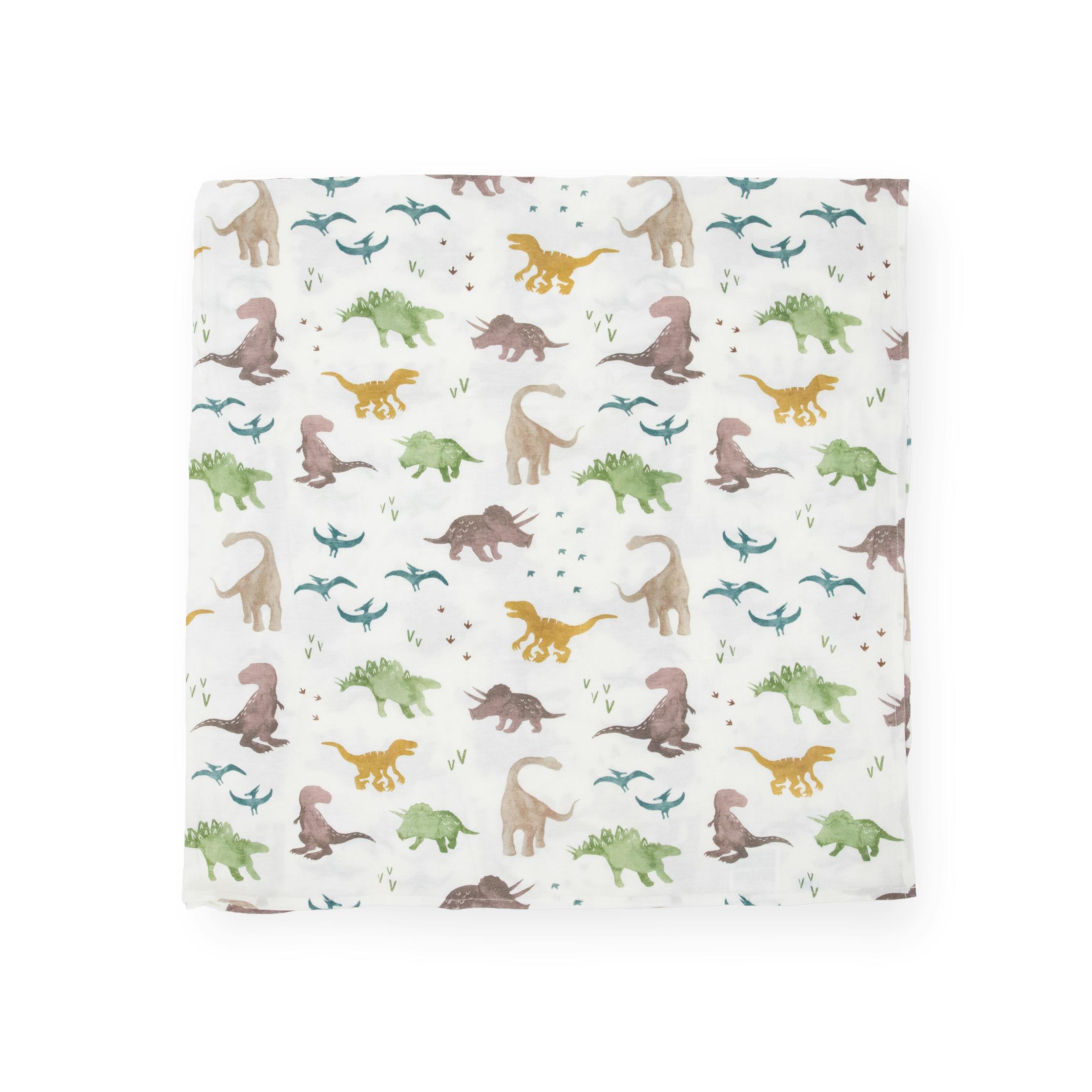 Stretch Knit Swaddle Blanket 2 Pack - Dino Pals