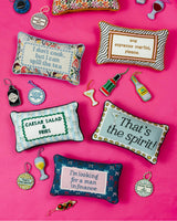 Man In Finance Needlepoint Pillow