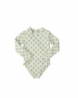 girls isabella scallop rashguard swimsuit