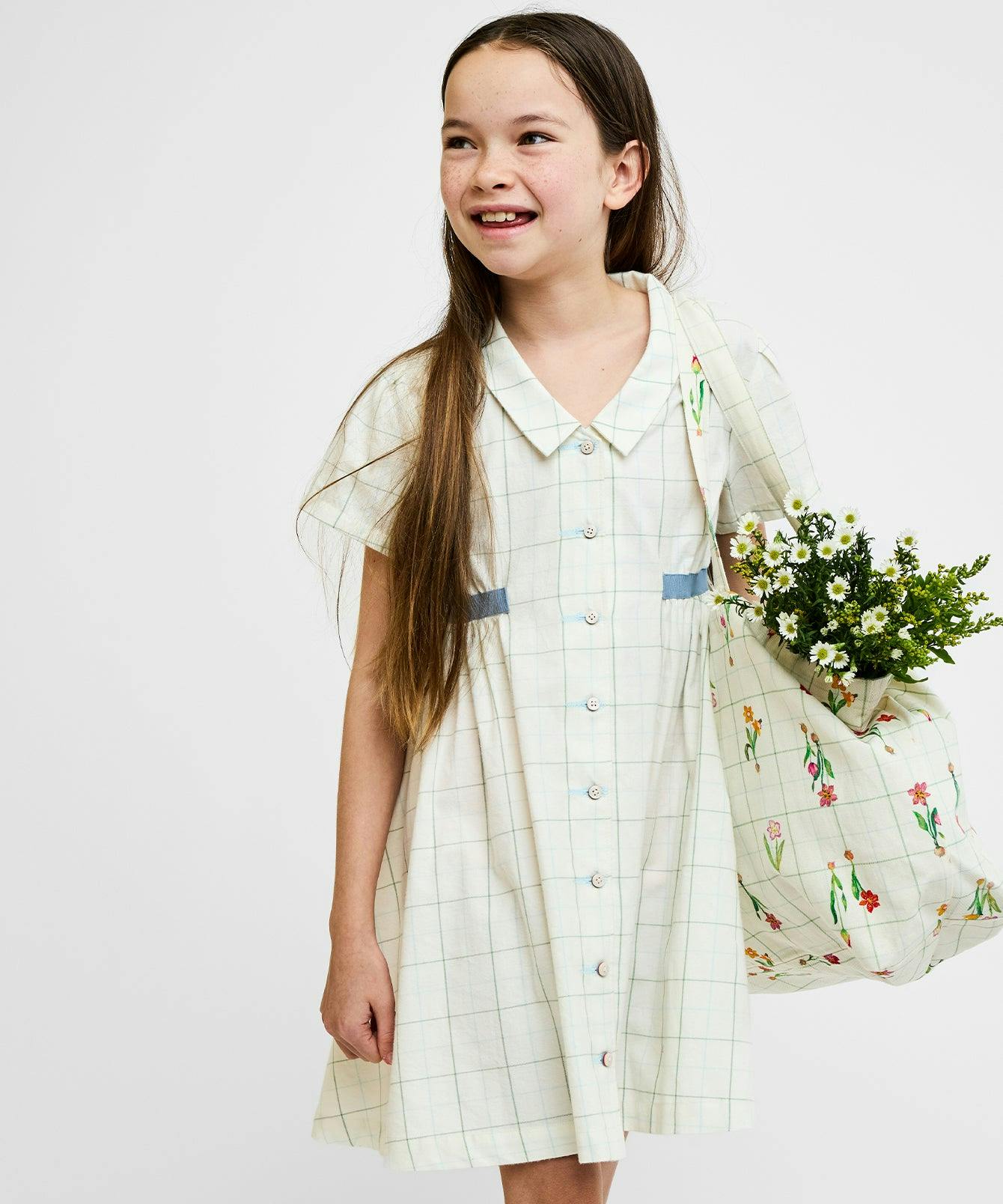 Shirt Dress, Seafoam Plaid