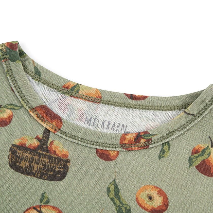 Apple Orchard Organic Cotton Long Sleeve Two Piece Pajama Set