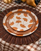 Ginkgo Dinner Plate Set in Golden