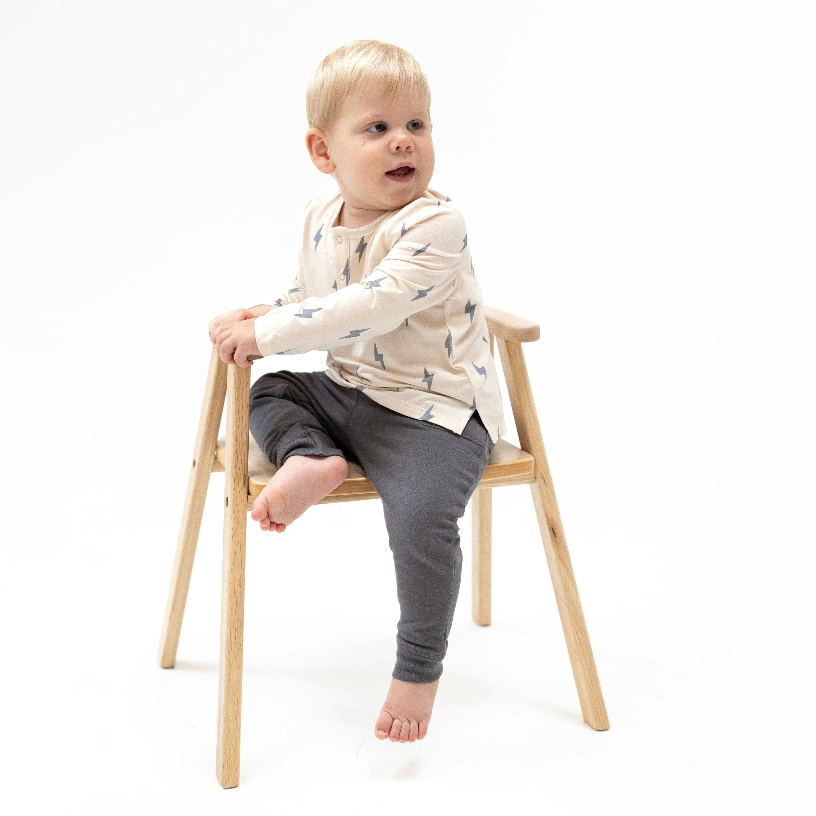 Mini Lightning Bolt - Long Sleeve Henley and Jogger