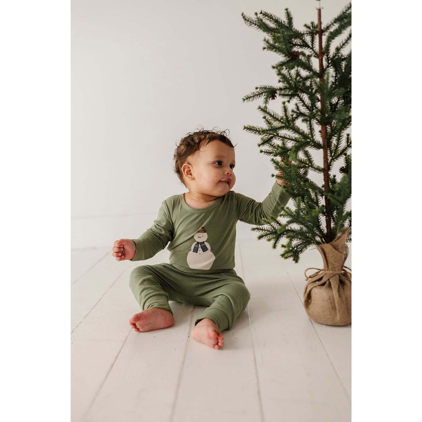 Baby Long Sleeve Bodysuit Smiley Check in Portabella