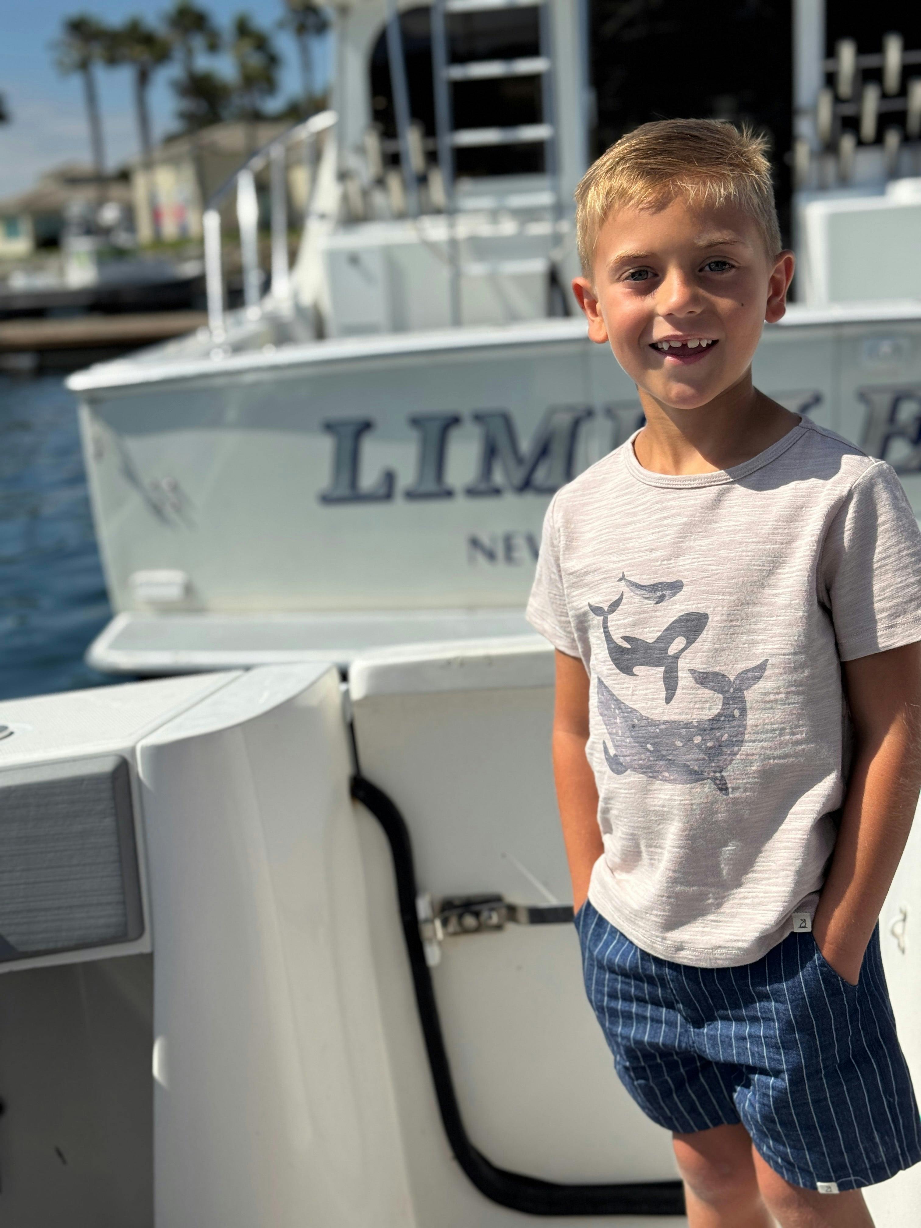 FALMOUTH  WHALES Printed Tee