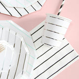 Silver Frenchie Striped Large Napkins