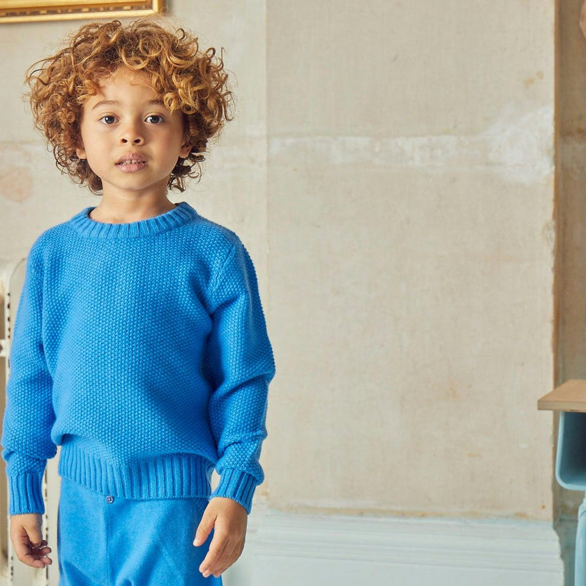 Moss Stitch Jumper | cashmere/merino