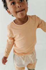 Boys Long Sleeve Rash Guard Swim Shirt in Desert Mist