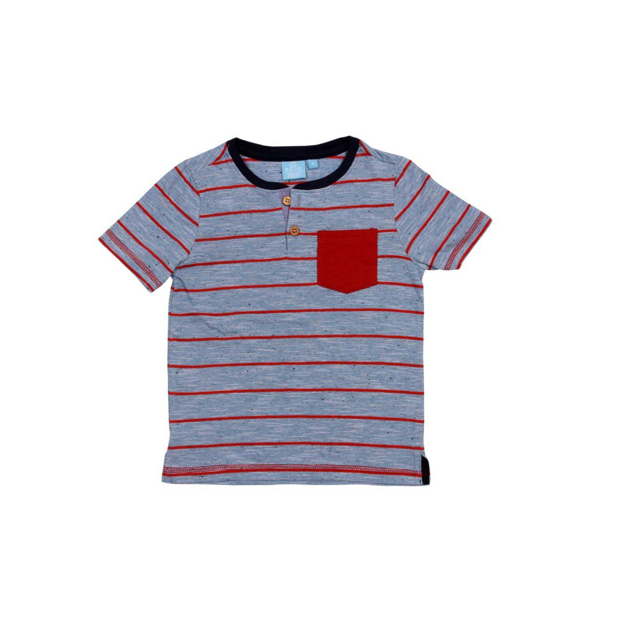 Rafael Yarn Dye Pocket Henley Boy True Blue