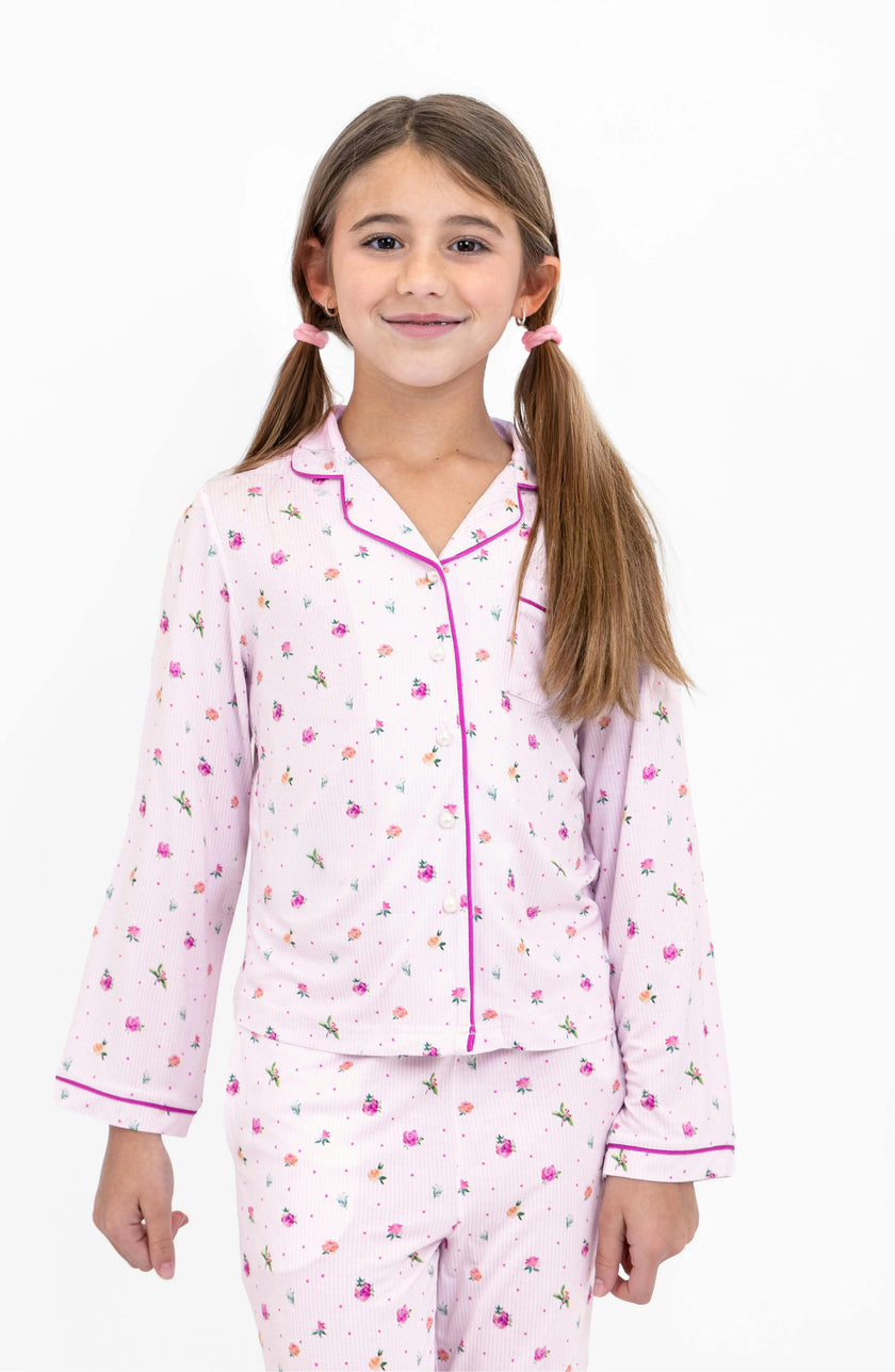 Garden Bloom Long Sleeve Jersey Pajama Pant Set