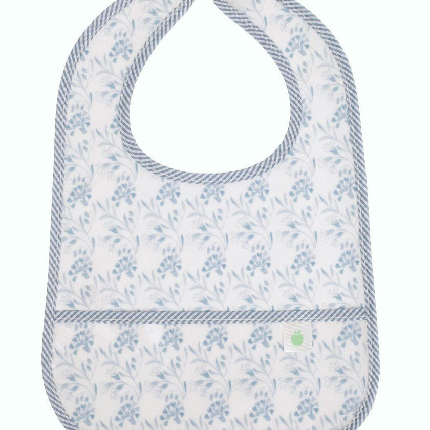 The Wipe It Bib in Navy Floral