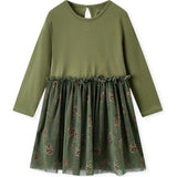 Pinecone Cotton Stretch Long Sleeve Ballet Dress