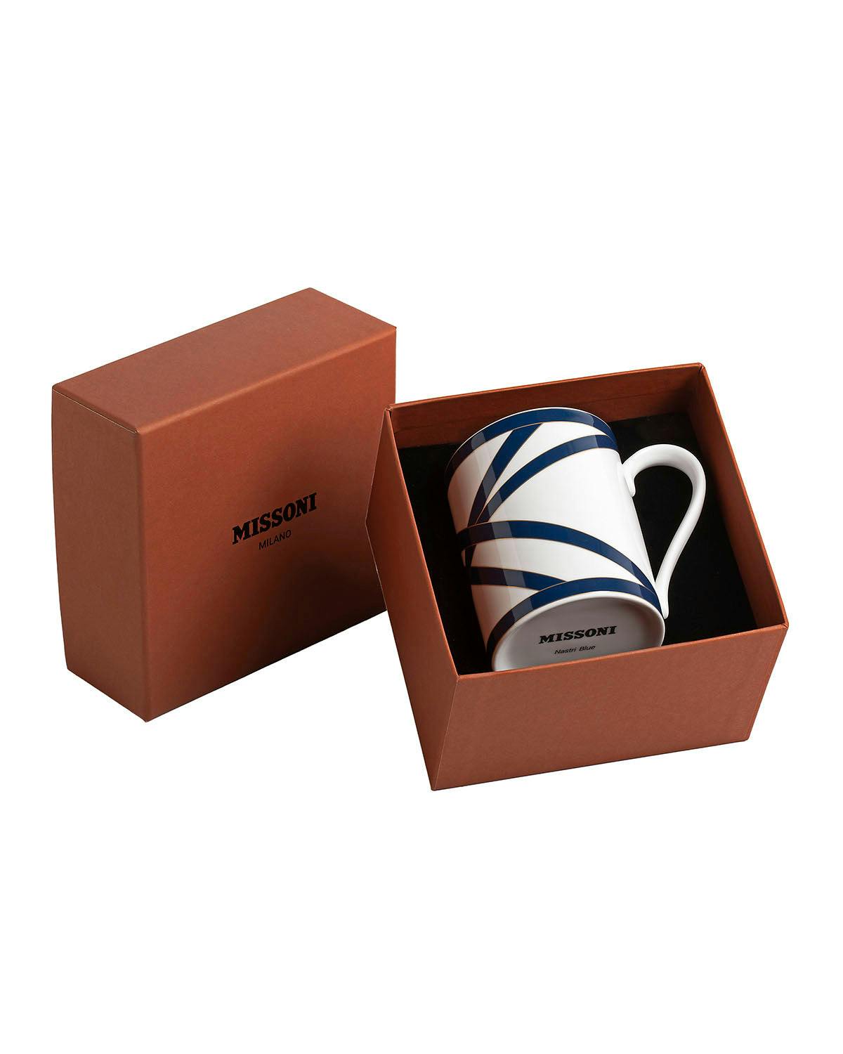 Mug Cup NASTRI in Luxury Box Blue diam. 3