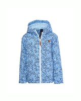 Kids Winter Coat in Blue Ditsy Floral