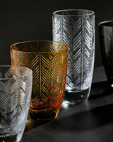 Champagne Glasses ZIG ZAG Set of 6  Transparent 11 oz, diam. 2.5", H 5.5"
