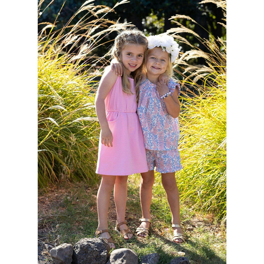 Dede Flutter Sleeve Top Pink Azalea, Red