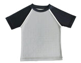 Kids Swim Rash Guard - Black and Grey