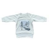 Boys Fleece Sweatshirt in Fern Checkered