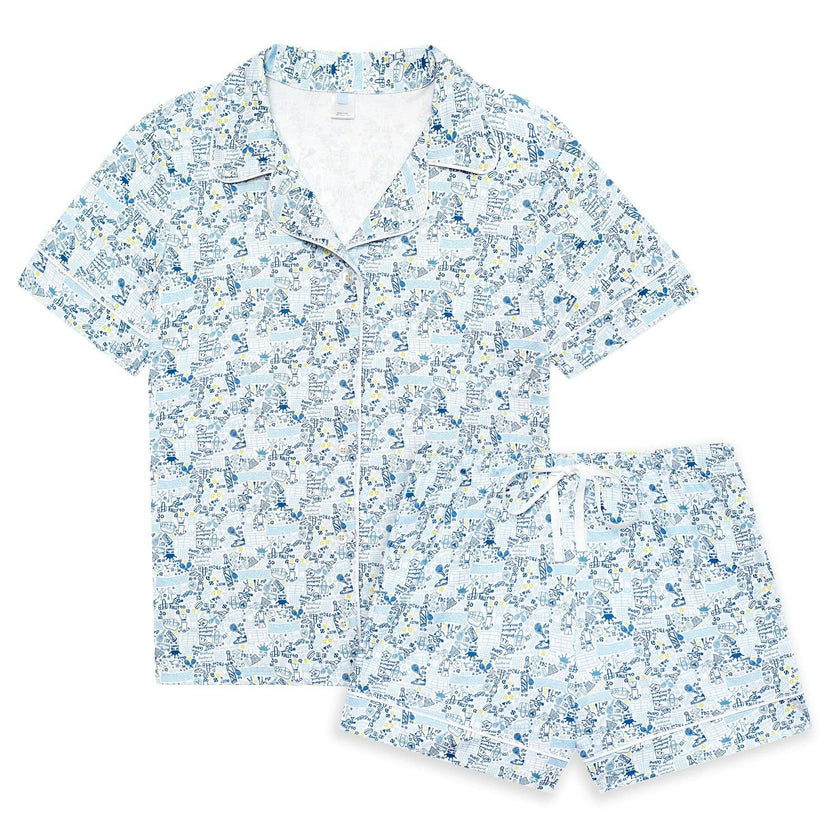 Tennis Women’s Button Front Short Pajama Set
