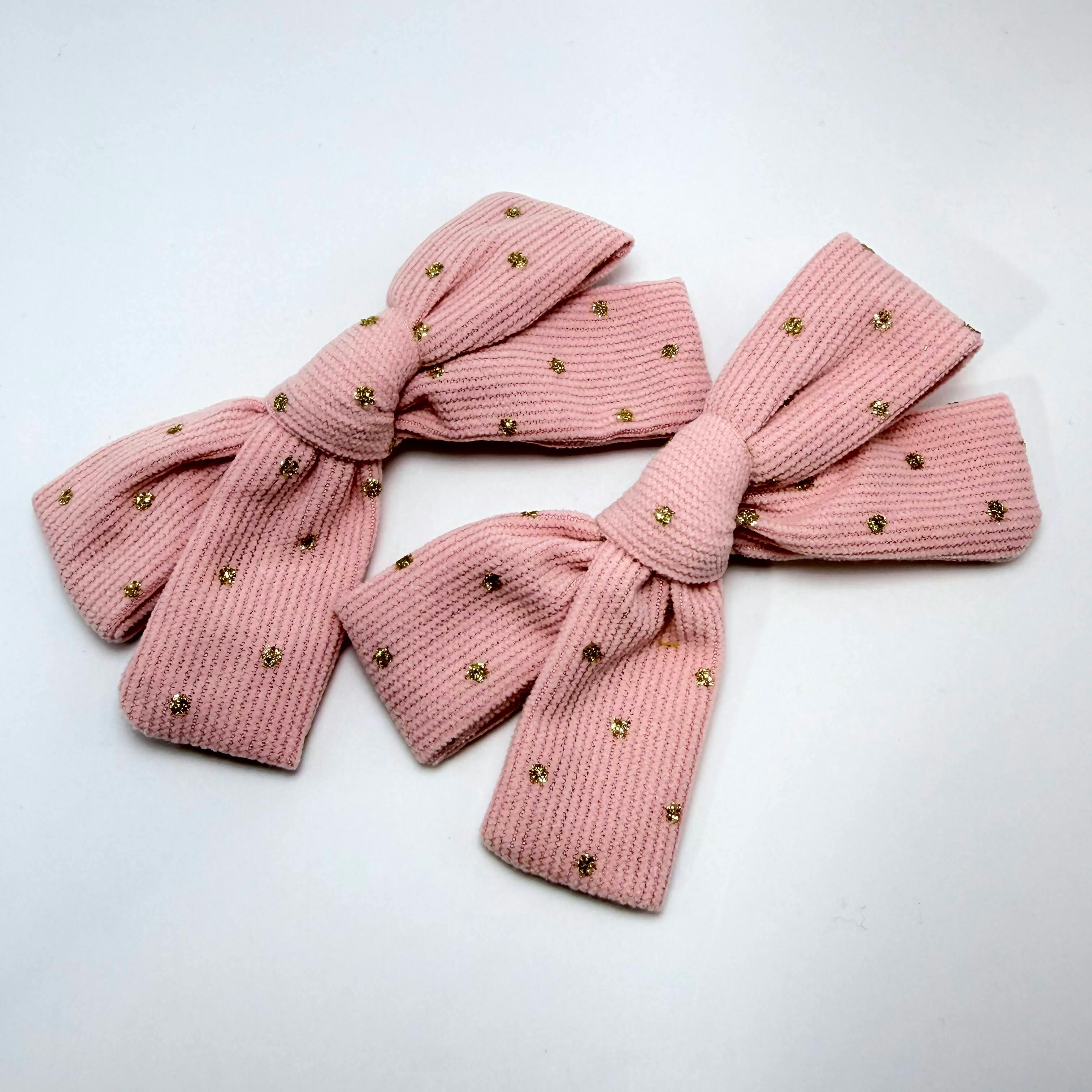 Golden Dot Bow Clips (Set of 2)
