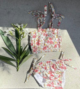 Bikini fille Arena – Imprimé floral rouge