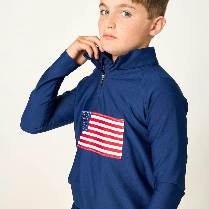 old glory half-zip