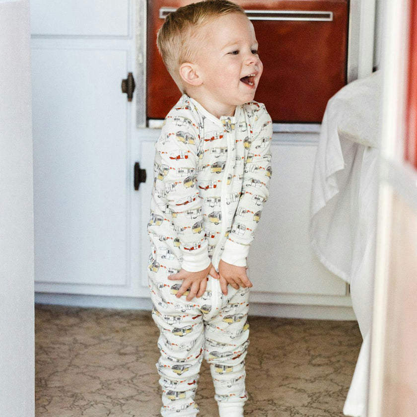 Lemon Organic Cotton Zipper Pajama